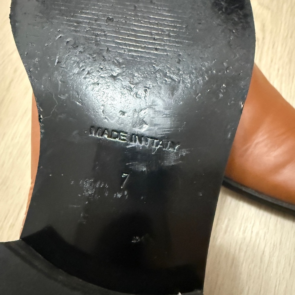 Everlane Italian Leather Chelsea Boots Cognac Brown Women’s Size 7 Made in Italy - Picture 7 of 13